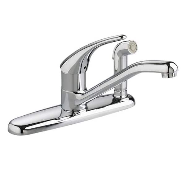 American Standard Colony Soft Single-Handle Standard Kitchen Faucet with Side Sprayer and Escutcheon 2.2 gpm in Polished Chrome