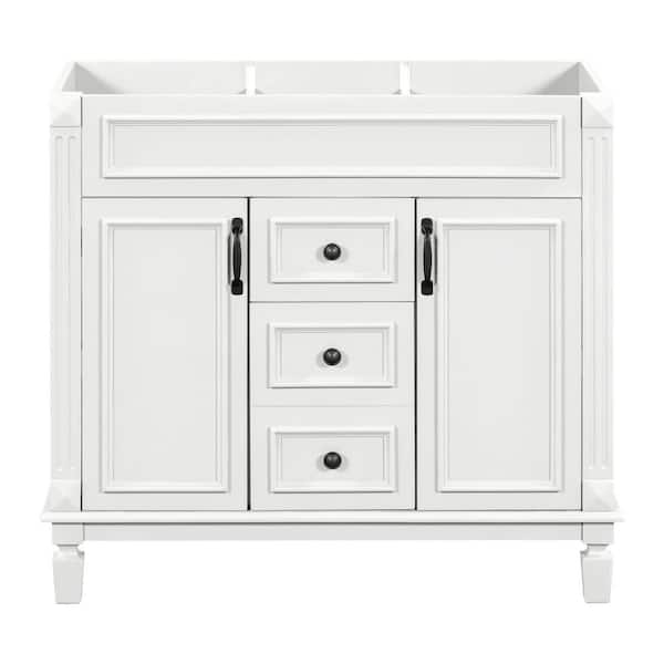 36 in. Bath Vanity Cabinet without Top in White Unassembled