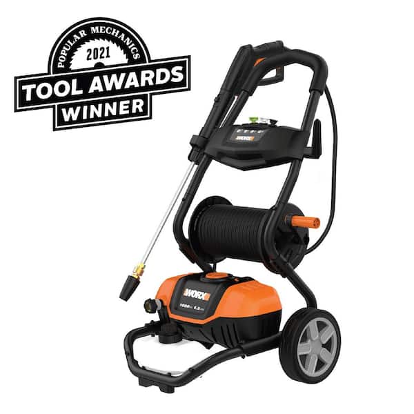 Worx 1600 PSI 1.3 GPM 13 Amp Cold Water Electric Pressure Washer, Portable with Soap Tank
