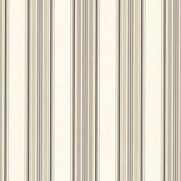 Beacon House Marine Khaki Sailor Stripe Khaki Wallpaper Sample