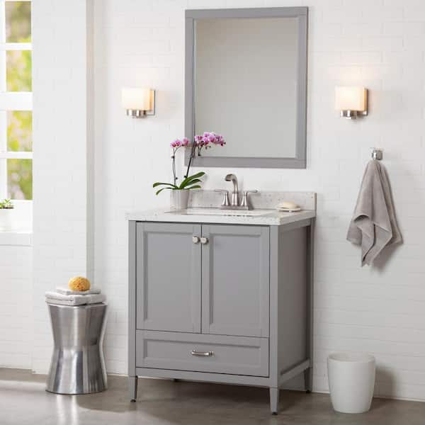 Home Decorators Collection Claxby 31 in. W x 22 in. D Bath Vanity in ...