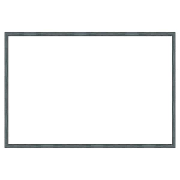 Amanti Art Dixie Blue Grey Rustic Narrow 37 in. x 25 in. Wood Framed Dry Erase Magnetic Memo Board