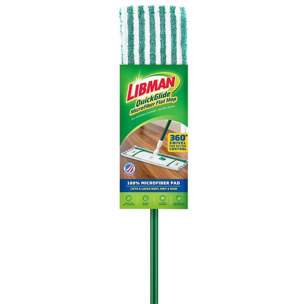 Libman 18 in. Microfiber Wet and Dry Flat Mop with 2-Piece Handle
