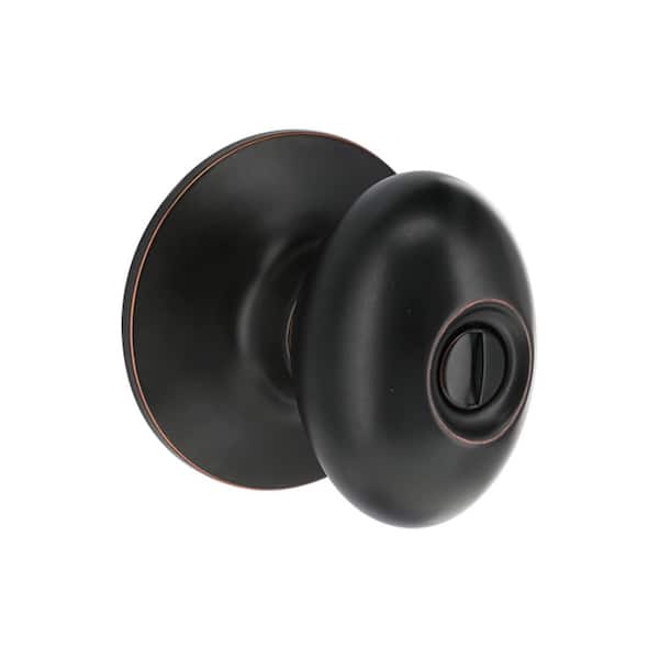Defiant Oval Aged Bronze Bed/Bath Door Knob