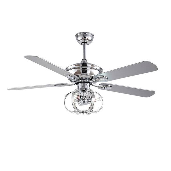 silver crystal ceiling fan