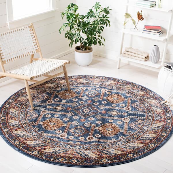 Bijar Royal/Ivory 7 ft. x 7 ft. Round Border Area Rug