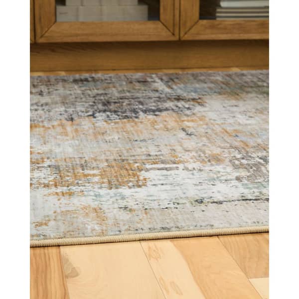 Torinette 5 ft. x 7 ft. Black/Beige Abstract Area Rug
