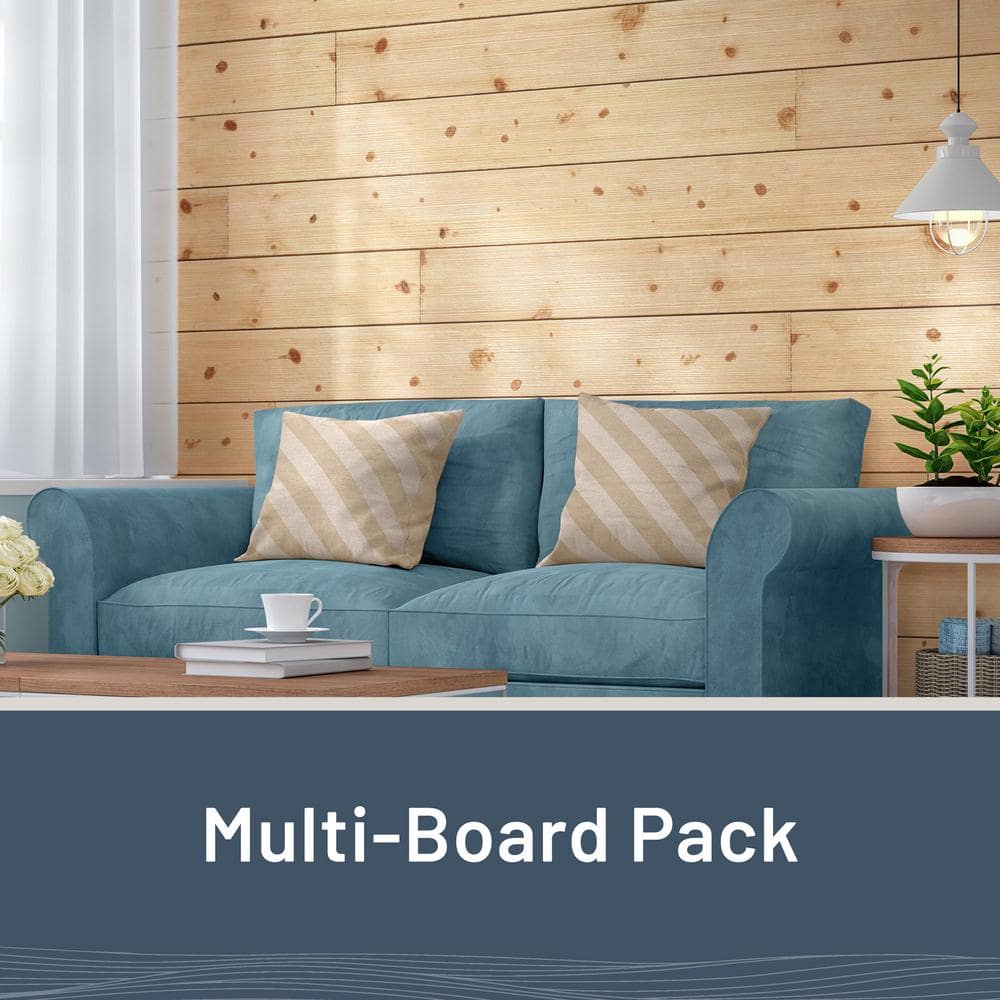 Natural Pine 6 ft. Barn Wood Shiplap Plank Set