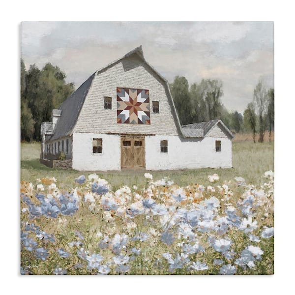 Stupell Industries Meadow View and Barn by Amber Sterling Unframed Nature Graphic Art Print 30 in. x 30 in.