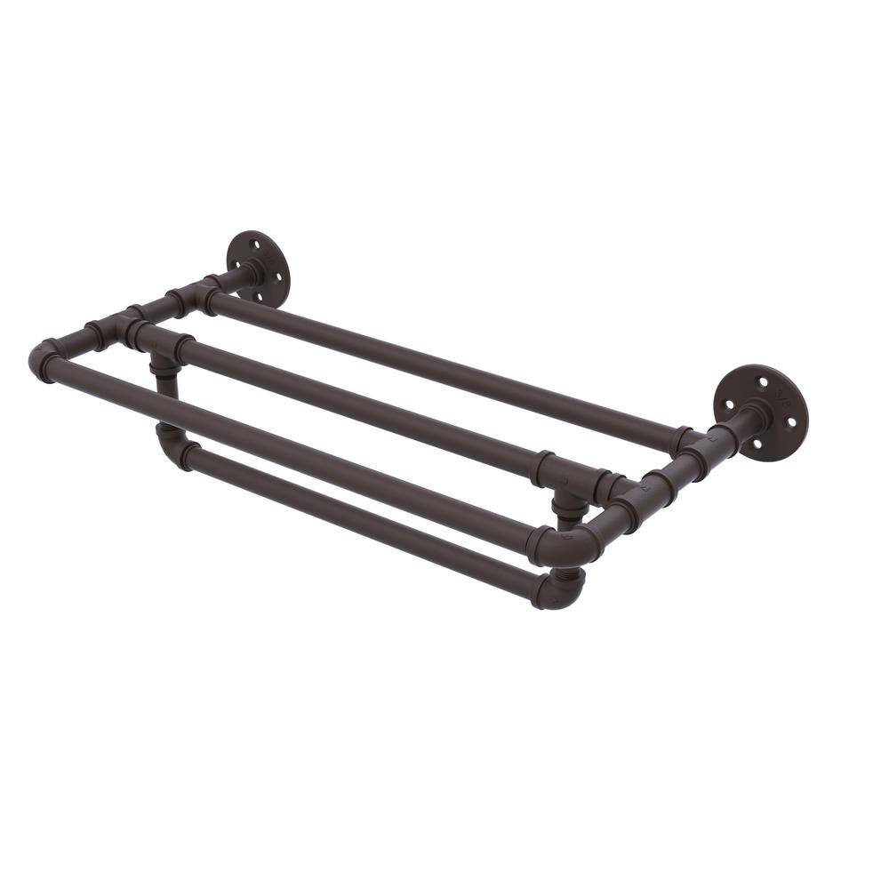 Allied Brass Pipeline Collection 24 In, Oil Rubbed Bronze Towel Racks For Bathroom