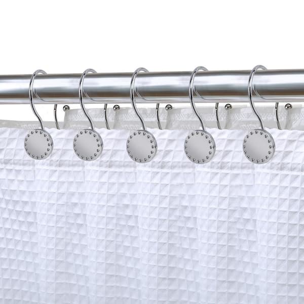 Utopia Alley Shower Rings Double Shower Curtain Hooks for Bathroom