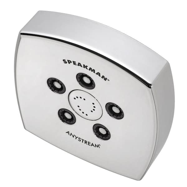 Speakman 3-Spray 5 in. Single Wall Mount Fixed Adjustable Shower Head in Polished Chrome