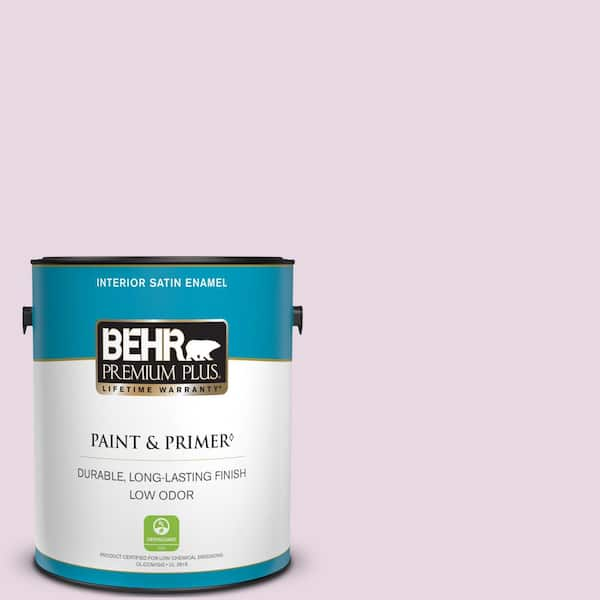 BEHR PREMIUM PLUS 1 gal. #CE-03 Unfading Dusk Satin Enamel Low Odor Interior Paint & Primer