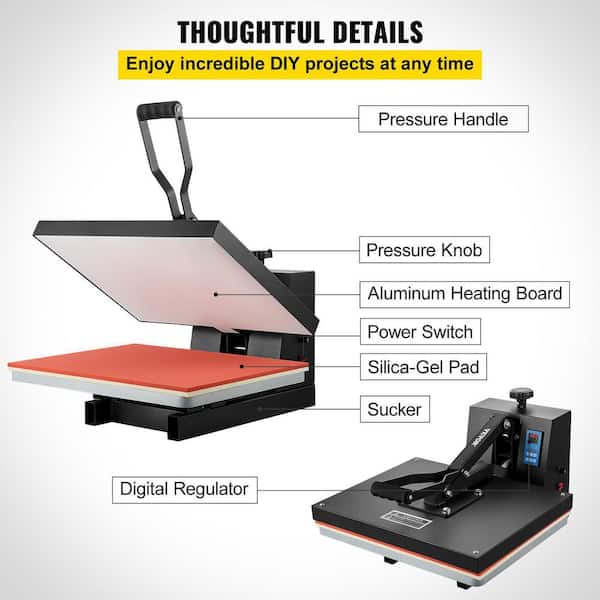 Clamshell Digital Heat Press Machine 16x20 Craft Tool for Personal
