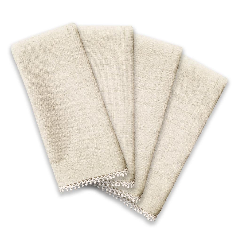 "French Perle Solid Napkins, Set of 4, Natural - 19""W x 19""L" price history on PriceWatchPro