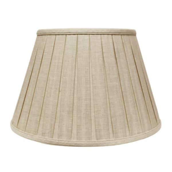 TOBILI 11.5 in. Natural Linen Bell Lamp Shade with Washer Fitter