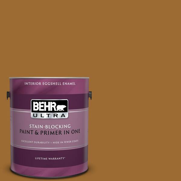 BEHR ULTRA 1 gal. #UL160-1 Curry Powder Eggshell Enamel Interior Paint and Primer in One