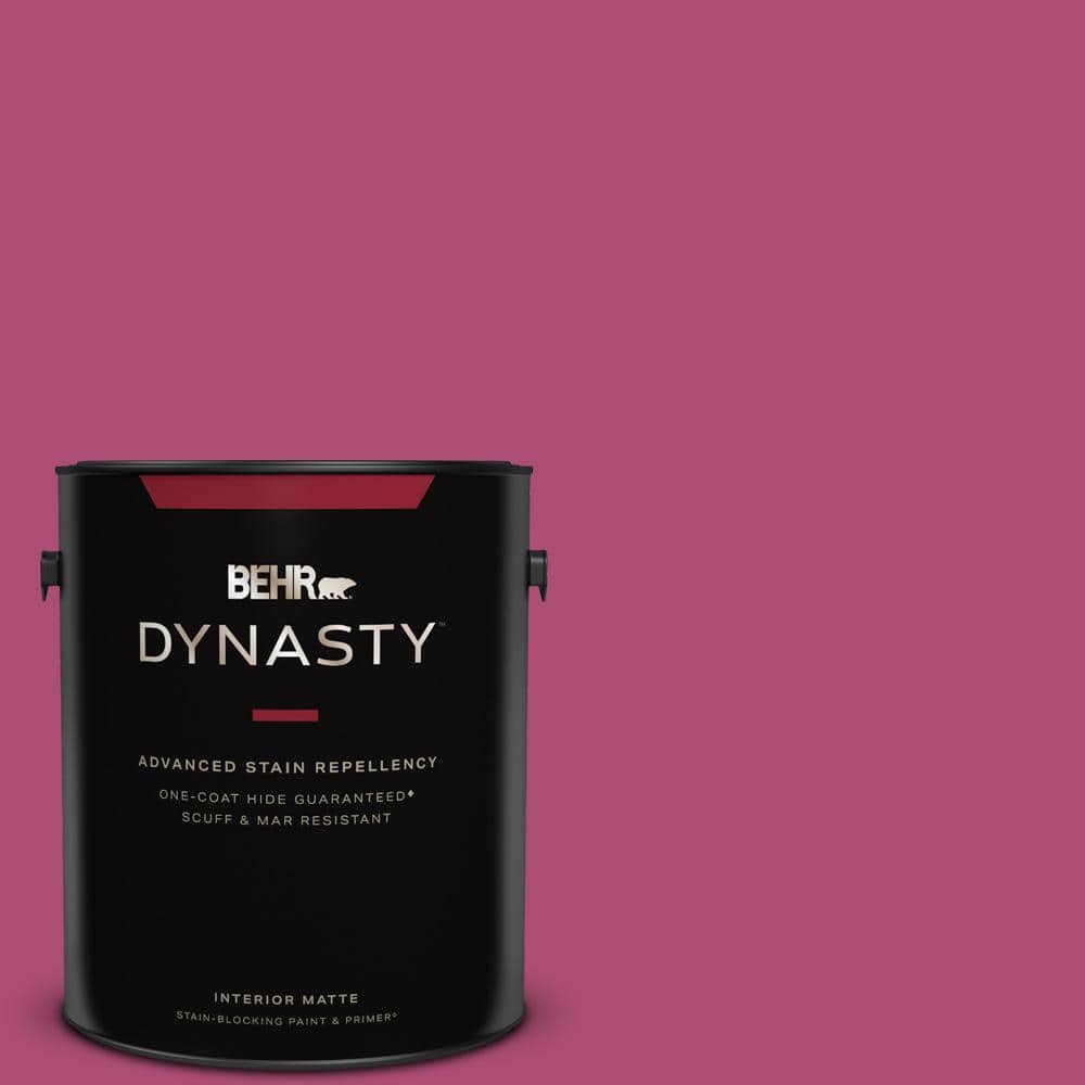 BEHR PREMIUM PLUS 1 qt. #100B-7 Hot Pink Flat Low Odor Interior Paint &  Primer 130004 - The Home Depot