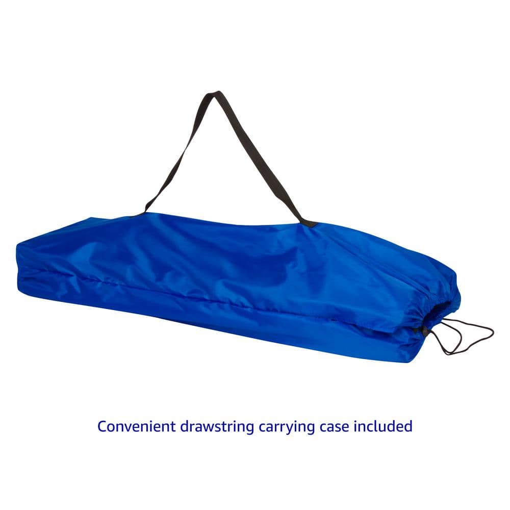 Blue Triple Seater Foldable Camping Chair with Steel Frame