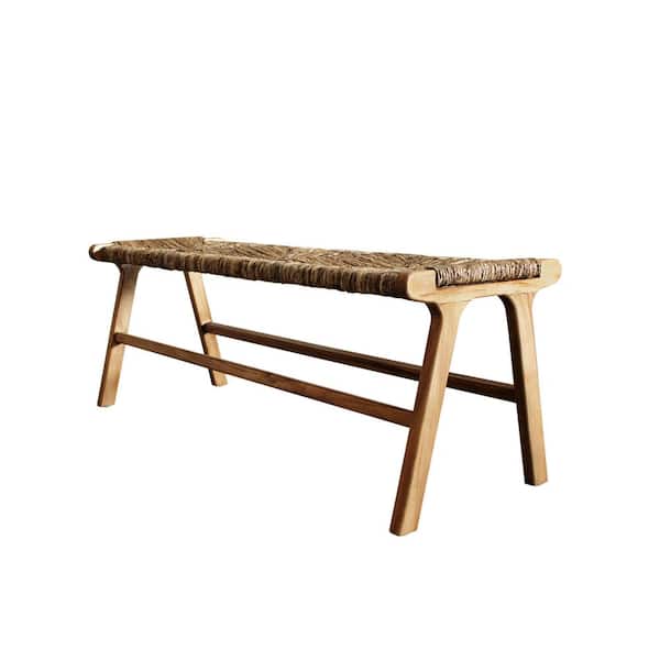 Unbranded Karson Caramel Dining Bench Without Back 48 in.