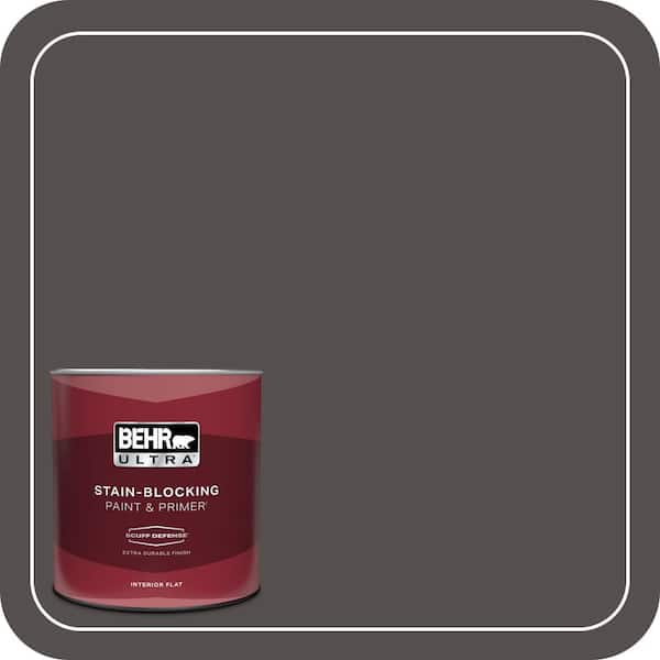 BEHR ULTRA 1 qt. #790F-7 Dark Cavern Extra Durable Flat Interior Paint & Primer