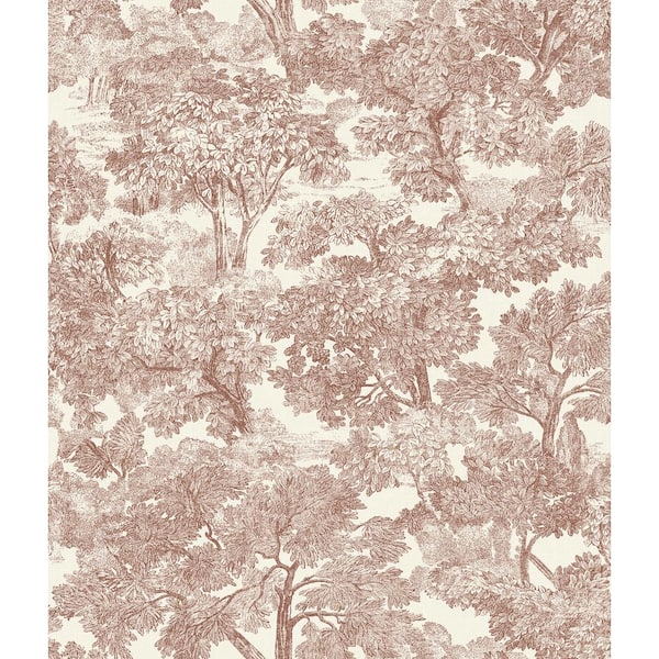 Chesapeake Spinney Red Pre-Pasted Non-Woven Wallpaper Sample