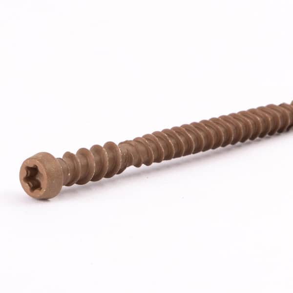 #10 x 2-3/4 in. Star Trim Head Epoxy Coated Steel Composite Deck Screws Brown #34 (100-pieces)