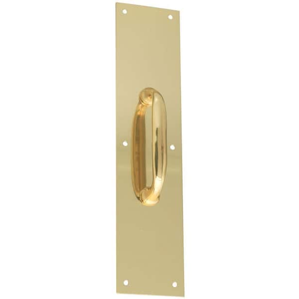 National Hardware 3-1/2 in. x 15 in. Brass Pull Plate-DISCONTINUED