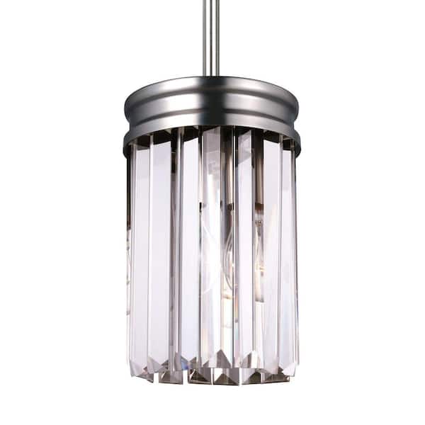 Generation Lighting Carondelet 1-Light Antique Brushed Nickel Mini Pendant