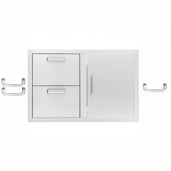 Signature 260 Series 32in. Stainless Steel Double Access Door & Single Drawer Combo for BBQ Outdoor Kitchen Storage Unit