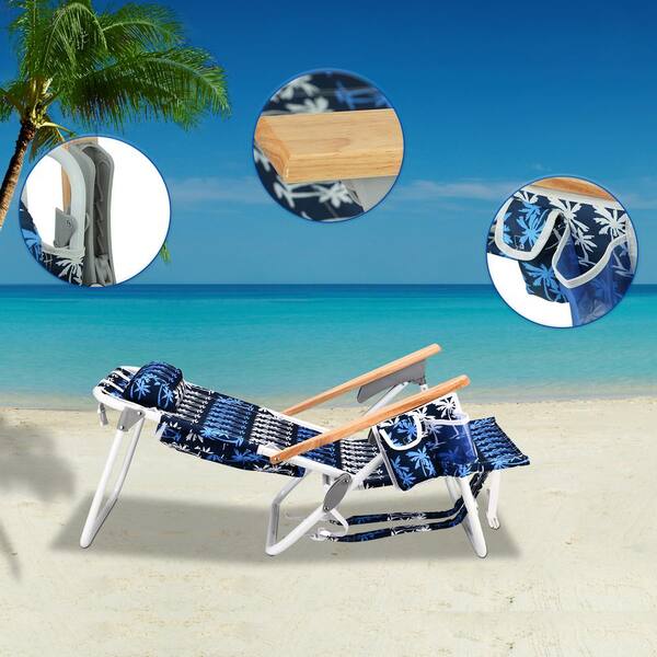 テーブル・チェア・ハンモック Backside Summit Design 2second2plate2 MEOOEM 1-Piece Folding Backpack Beach Chair, 5-Position