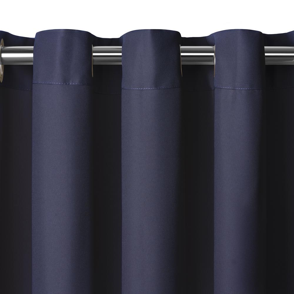 Blue Solid Grommet Room Darkening Curtain - 52 in. W x 84 in. L
