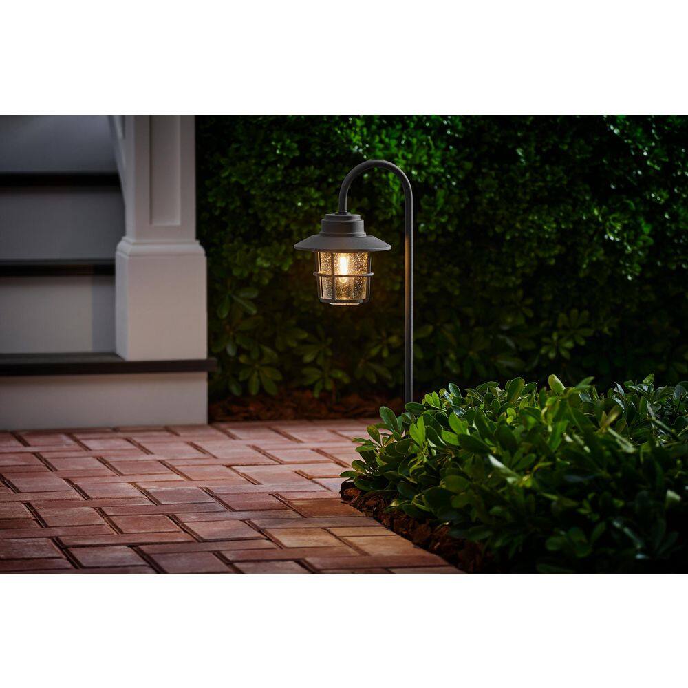 Hong Kong Outdoor Lamp, Walkway Lamp Metal/glass Black/green/clear, Height 120 Cm IP44, 1 X E27, Bulb(s) Not Included