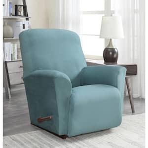 Blue Suede Stretch Fit Recliner Slipcover