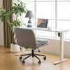 Winado Oil-Waxed Leather Seat Swivel Adjustable Office Chair in Gray K1G98000221