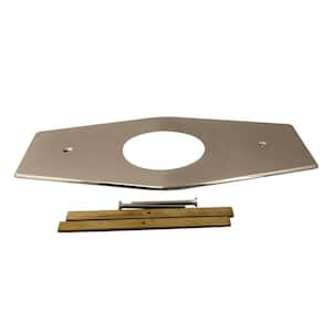 One-Hole Remodel Cover Plate for Mixet Bathtub and Shower Valves, Polished Nickel