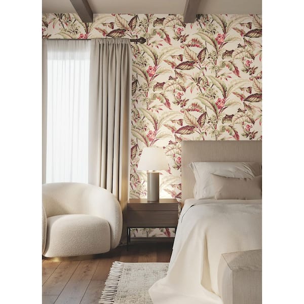 Mystic Isle Taupe Brown Wallpaper