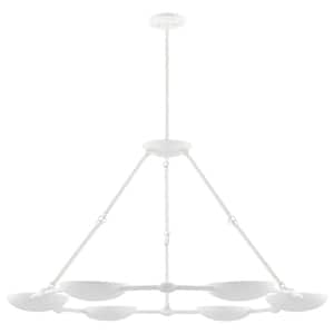 Undertas 6-Light Piastra Plaster Statement Chandelier for Dining Room, Kitchen or Living Room with No Bulbs Included