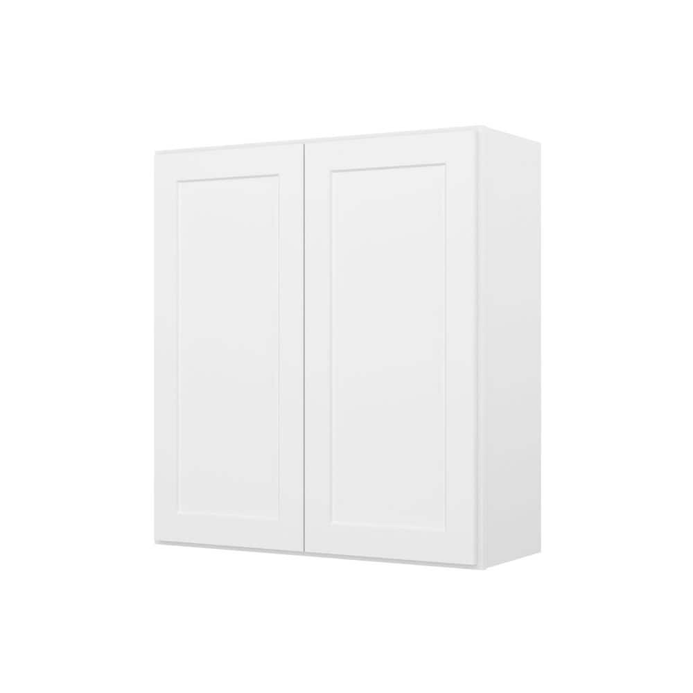 33 in. W 12 in. H 36 in. D Ready to Assemble Plywood Wall Kitchen Cabinet in Painted White with 2-Door 2-Shelves price history on PriceWatchPro