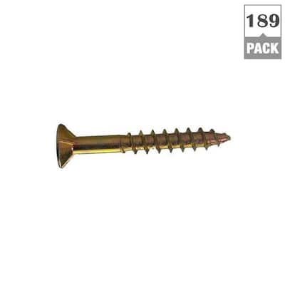 #6 x 1-5/8 in. Philips Bugle-Head Coarse Thread Gold Screw (1 lb./Pack)
