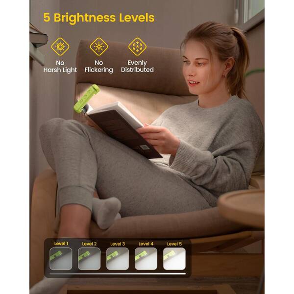 Lukyamzn Flexible Clip-On 5-Volt 28 Lumen Integrated LED Reading