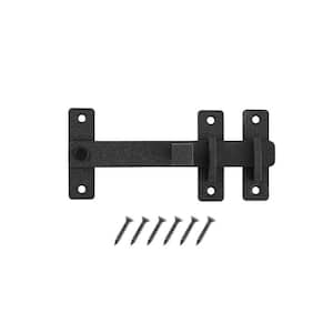 8 in. Black Drop Bar Latch with Rust Defender