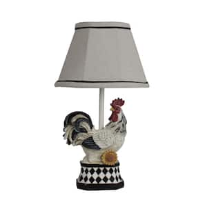 Josephine 14 in. Black/White Table Lamp