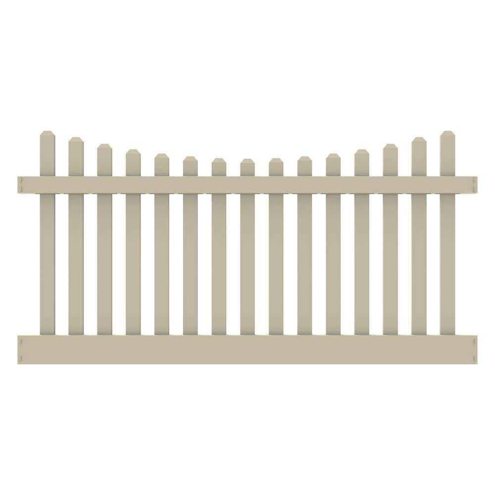 UPC 040933119486 product image for Kettle Scallop 4 ft. H x 8 ft. W Sand Vinyl Fence Panel (Unassembled) | upcitemdb.com