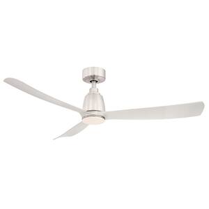 Kute 52 in. Indoor/Outdoor Brushed Nickel Ceiling Fan with Remote Control and DC Motor
