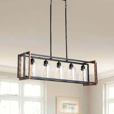 Magic Home 12-Light Black Antique Gold Lantern Tiered Hanging Ceiling ...