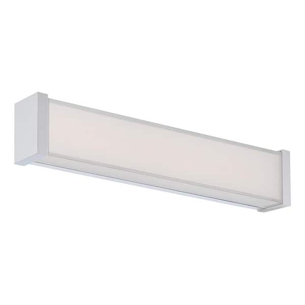 Svelte 16 in. Chrome LED Vanity Light Bar and Wall Sconce, 2700K