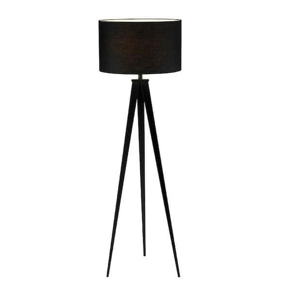 Adesso Director 62-1/2 in. Black Floor Lamp 6424-01 - The Home Depot