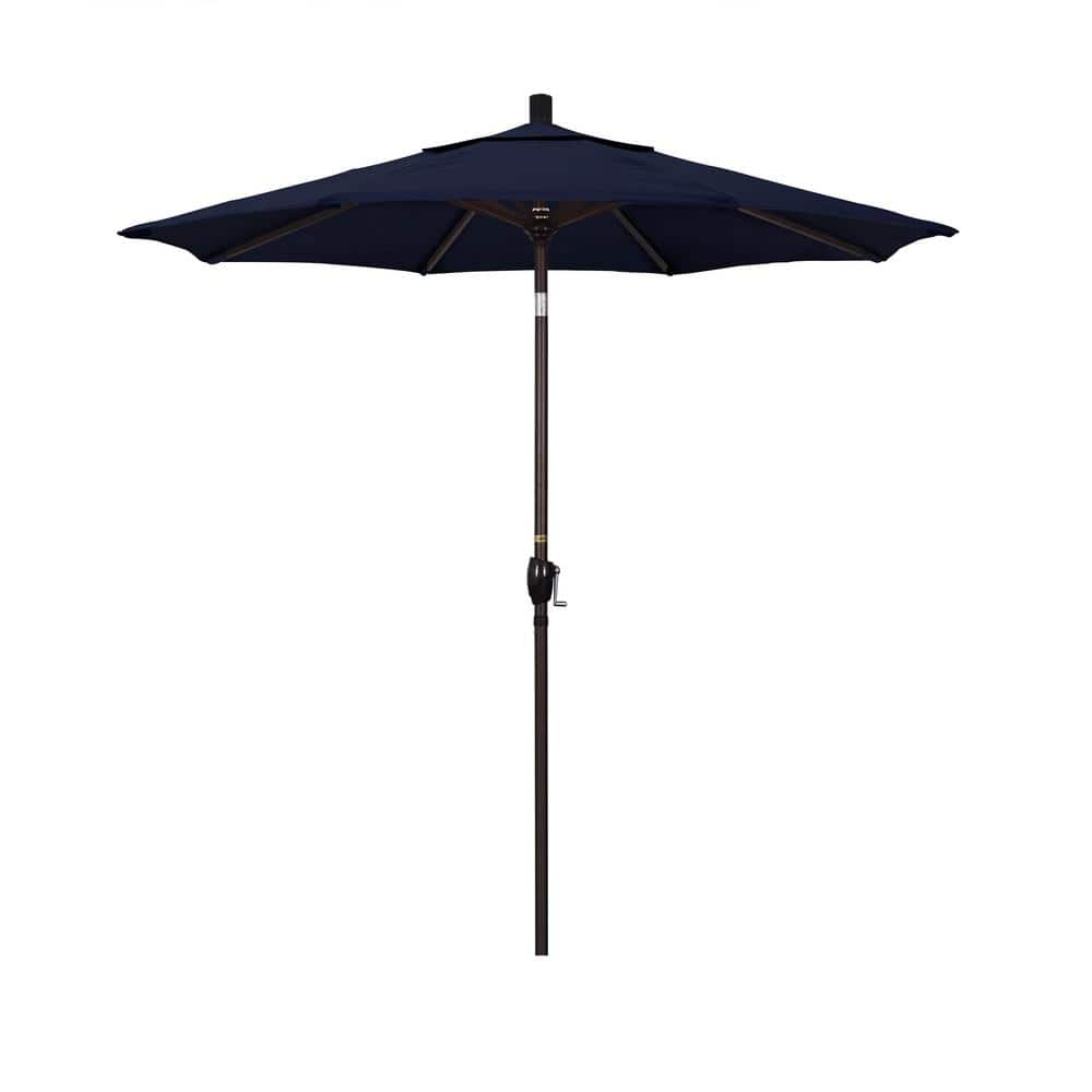 California Umbrella 7.5' Patio Umbrella in Navy Blue