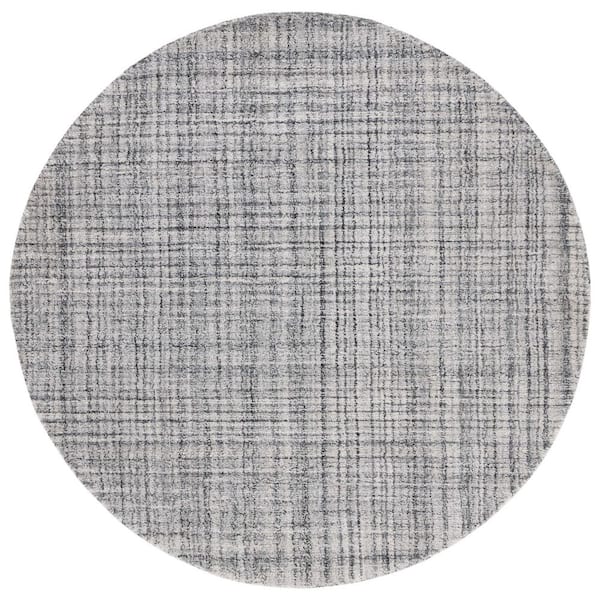 SAFAVIEH Abstract Gray/Ivory 6 ft. x 6 ft.Classic Marle Round Area Rug